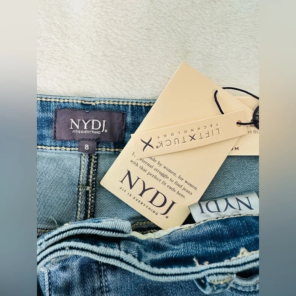 NYDJ MIA Palazzo High Waisted Flare Jeans Size 8 - Picture 12 of 15